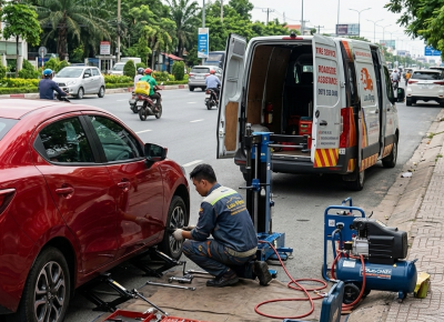 Vá vỏ lưu động ô tô Nguyễn Đức – Hỗ trợ nhanh chóng khi xe gặp sự cố