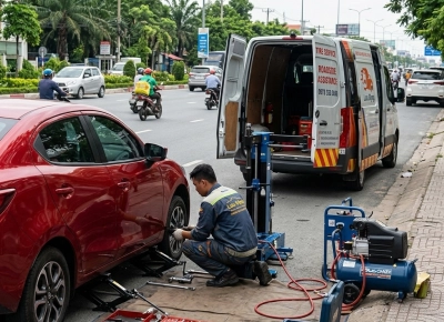 Vá vỏ lưu động ô tô Nguyễn Đức – Hỗ trợ nhanh chóng khi xe gặp sự cố